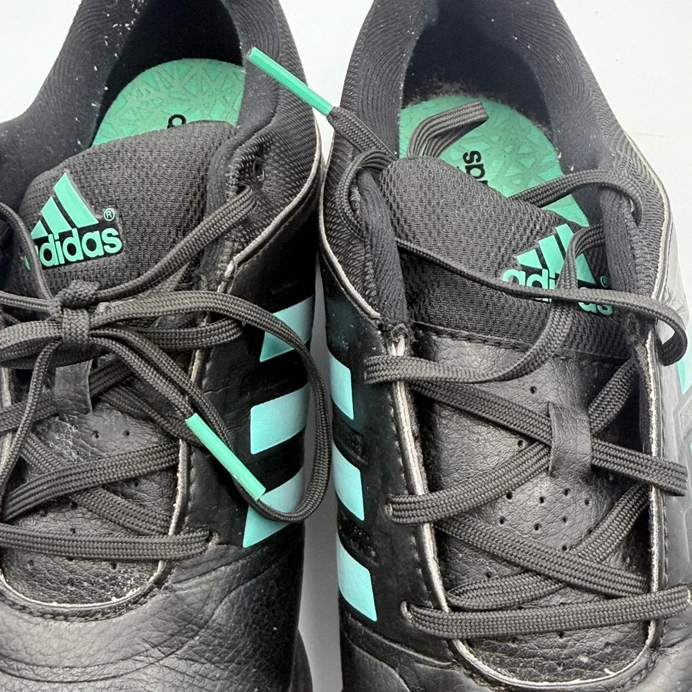 Adidas Adipower Golf Shoes Size 8.5 US Black Teal Spiked Q46904 - Picture 2 of 9